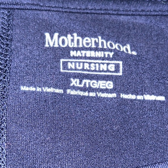 Motherhood Maternity Nursing Tulip Layer Tunic Top Navy & Heathered Gray SZ XL - Picture 5 of 7